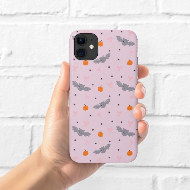Capa Para iPhone 11 Estojo de telefone com padrão de morcego de Hallow (Criador carregado)