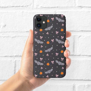 Capa Para iPhone 11 Estojo de telefone com padrão de morcego preto de
