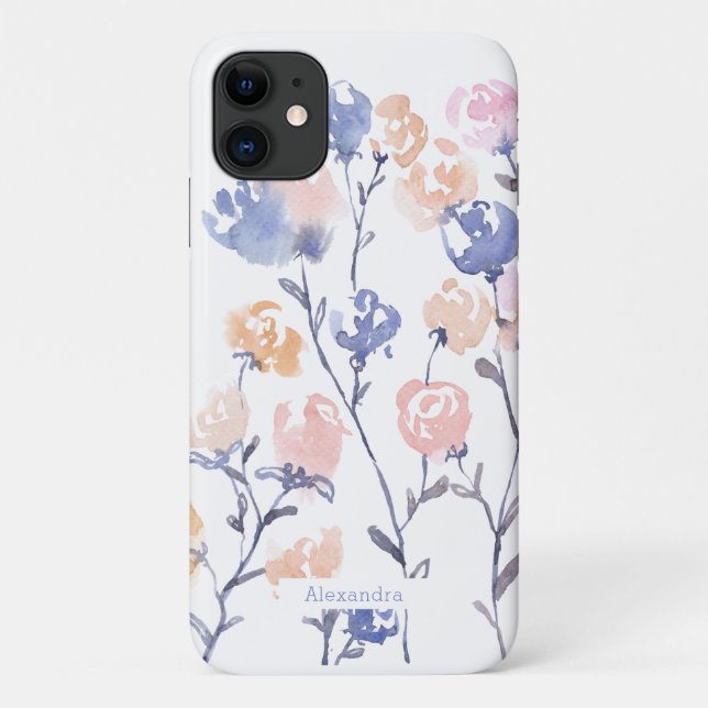 Capa Para iPhone 11 Estojo de telefone personalizado com padrão de aqu (Verso)