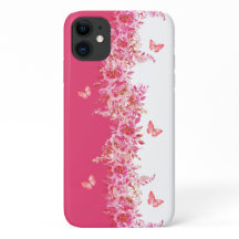 Estojo de Telefone Rosa Botânico
