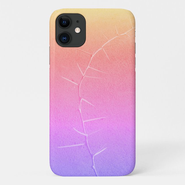 Capa Para iPhone 11 Estojo para iPhone 11 Purple Twig Concrete Fever T (Verso)