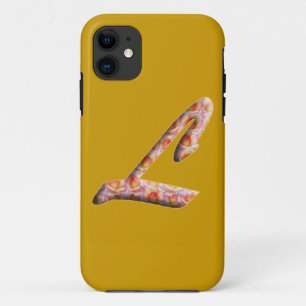 Capa Para iPhone 11 Estojo para Iphone 5 com Monograma L em Padrão de