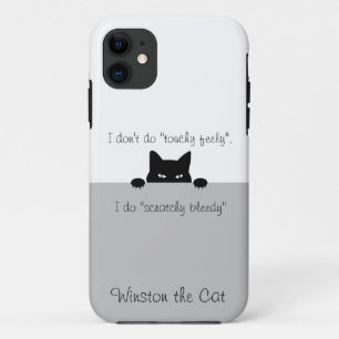 Capa Para iPhone 11 Estojo para iPhone Case-Mate Sneaky Cat Touchy Fee
