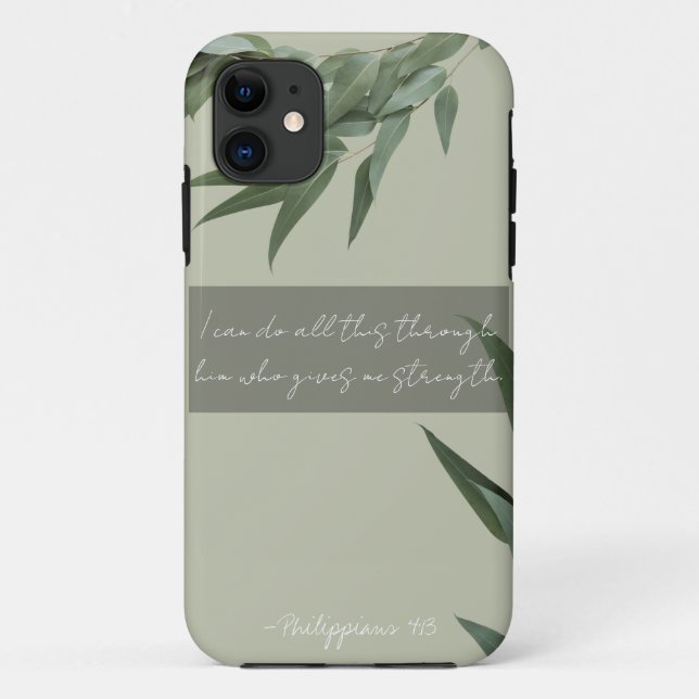 Capa Para iPhone 11 Estojo para telefone / iPad Pastéis Divinos Verde (Verso)