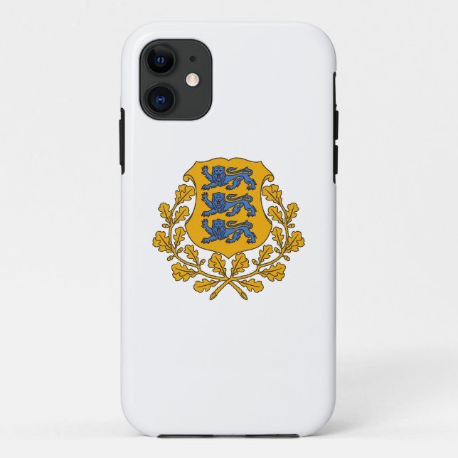 Capa Para iPhone 11 Estonia country coat arms symbol emblem flag (Verso)