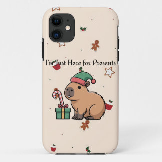 Capa Para iPhone 11 Estou Aqui Apenas pelos Presentes | Capivara Fofa