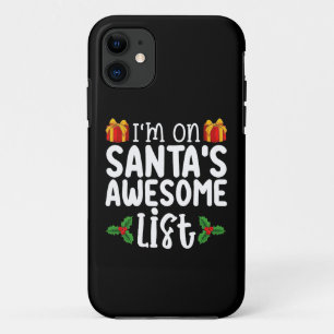 Capa Para iPhone 11 Estou Na Lista Incrível Do Papai Noel Bom Mau Nata