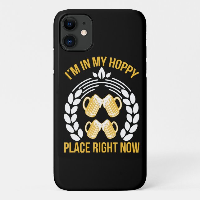 Capa Para iPhone 11 Estou no meu lugar feliz agora (Verso)