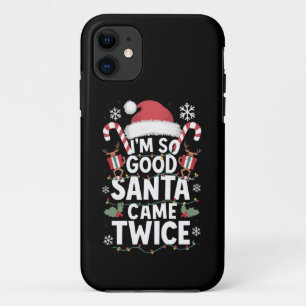 Capa Para iPhone 11 Estou Tão Bem que o Papai Noel Veio Duas Vezes no