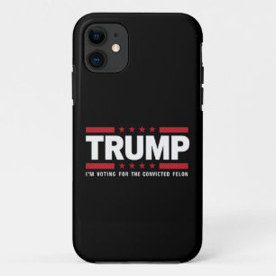 Capa Para iPhone 11 Estou votando no Ex-Condenso Félon Pró Trump 2024