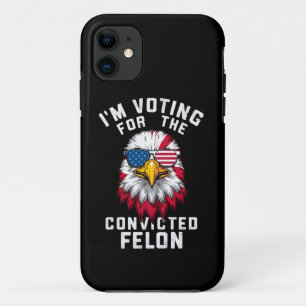 Capa Para iPhone 11 Estou votando no réu condenado engraçado pró-Trump