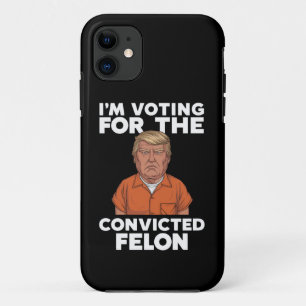 Capa Para iPhone 11 Estou votando no réu condenado pró Trump 2024