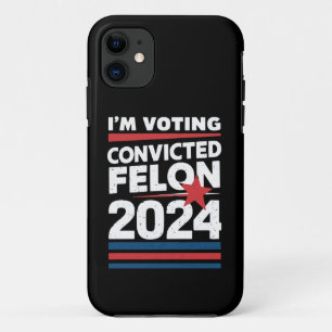 Capa Para iPhone 11 Estou votando no réu condenado pró Trump 2024