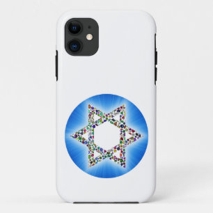 Capa Para iPhone 11 Estrela de David feita com Gemstones