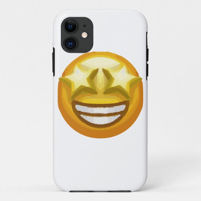 Capa Para iPhone 11 estrela de olhos emoji (Verso)
