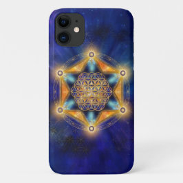 Capa Para iPhone 11 Estrela Merkaba - Geometria Sagrada