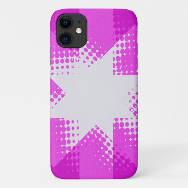 Capa Para iPhone 11 Estrela púrpura de meia-tona (Verso)