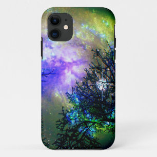 Capa Para iPhone 11 Estrelas através do caso iPhone 5 das Árvores