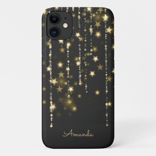 Capa Para iPhone 11 Estrelas de Feriado (Verso)