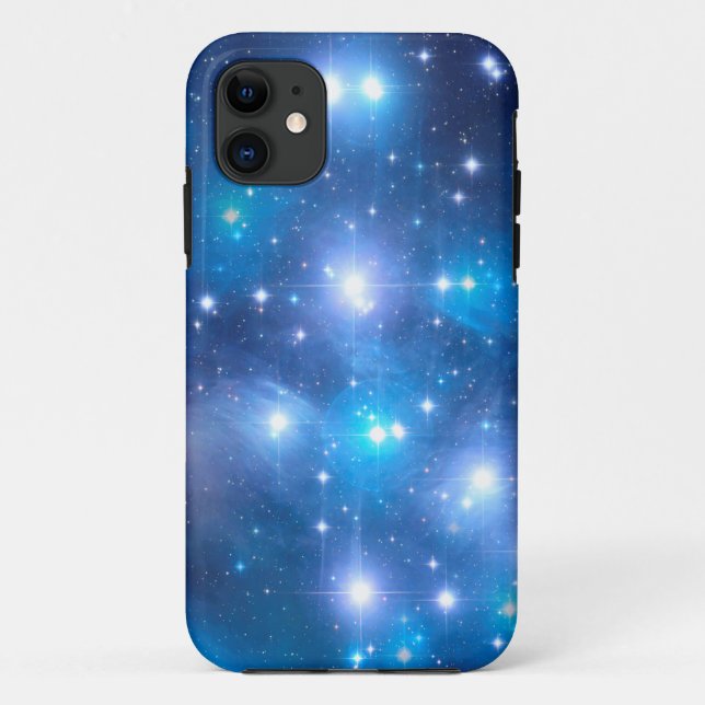 Capa Para iPhone 11 Estrelas do Universo Azul + suas ideias (Verso)