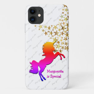 Capa Para iPhone 11 Estrelas Douradas Personalizadas Unicórnio Multico