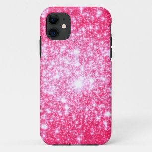 Capa Para iPhone 11 Estrelas Rosa Brilhante