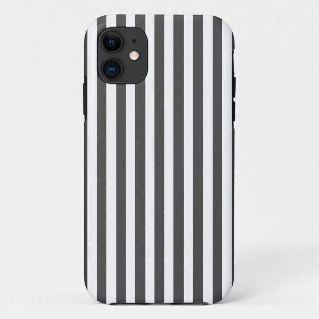 Capa Para iPhone 11 Estrias Modernas de Carvão (Verso)