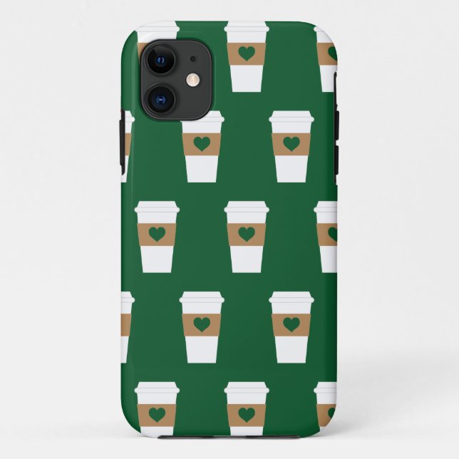 Capa Para iPhone 11 Eu adoro Café Descartável (Verso)