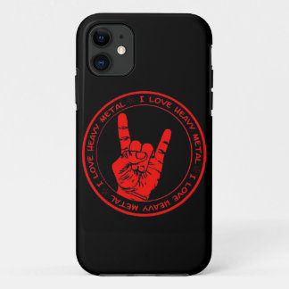 Capa Para iPhone 11 Eu adoro rádio Heavy Metal