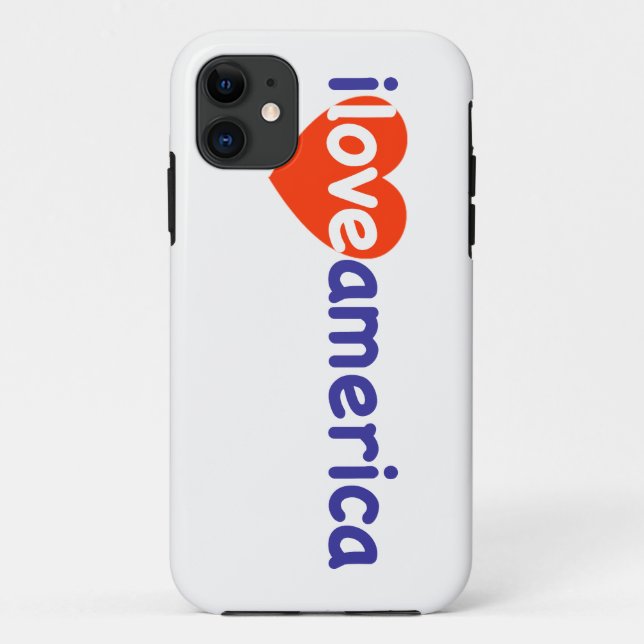 Capa Para iPhone 11 Eu amo a América (Verso)