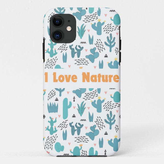 Capa Para iPhone 11 Eu amo a natureza (Verso)