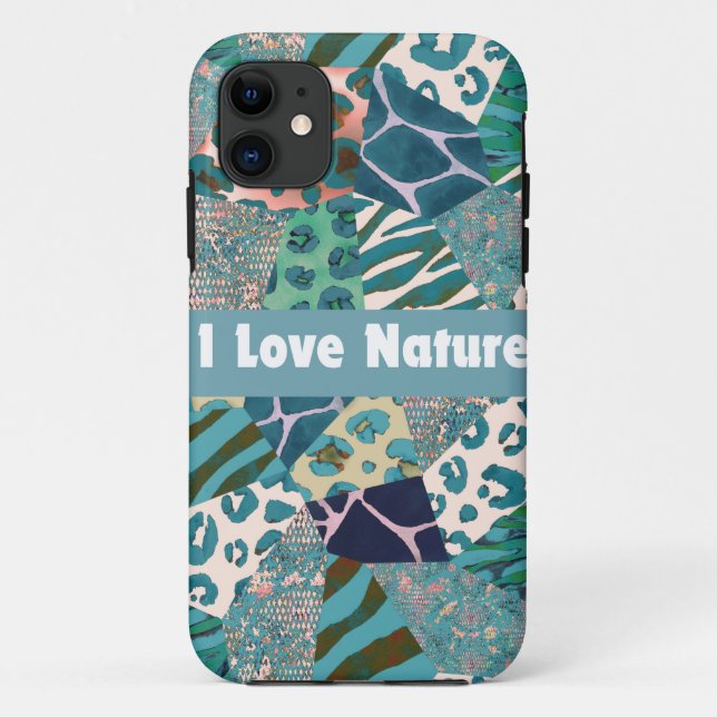 Capa Para iPhone 11 Eu amo a natureza (Verso)