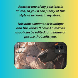 Capa Para iPhone 11 Eu Amo Anime