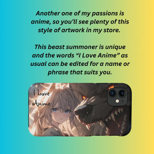 Capa Para iPhone 11 Eu Amo Anime
