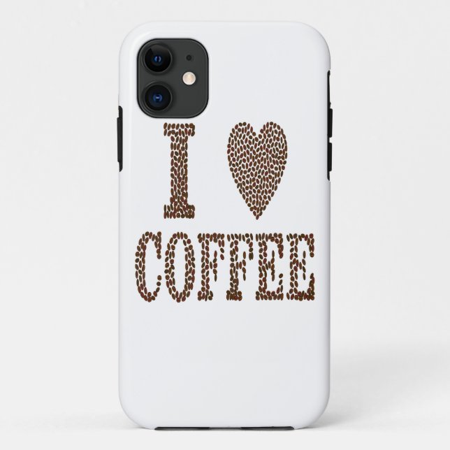 Capa Para iPhone 11 Eu Amo Café (Verso)