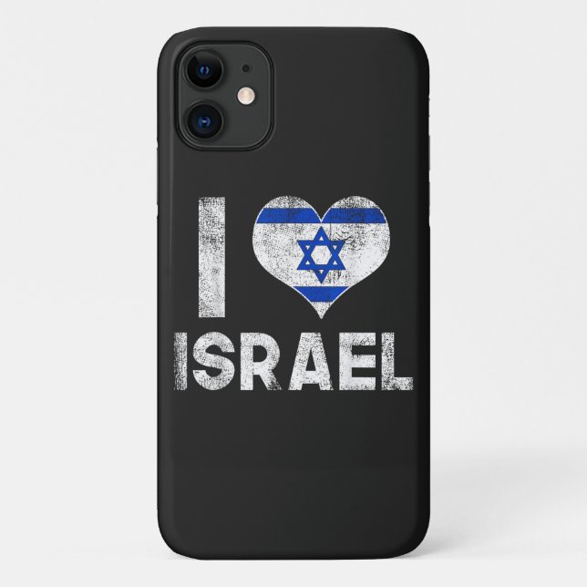 Capa Para iPhone 11 Eu Amo Israel (Verso)