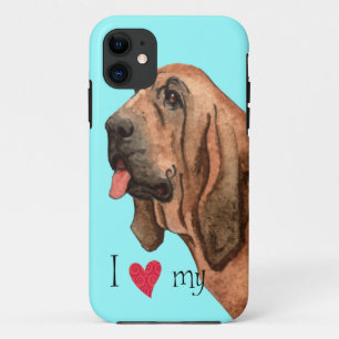 Capa Para iPhone 11 Eu amo meu Bloodhound