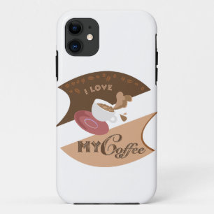 Capa Para iPhone 11 Eu Amo Meu Café Retro Java