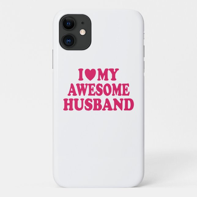 Capa Para iPhone 11 Eu Amo Meu Incrível Marido (Verso)