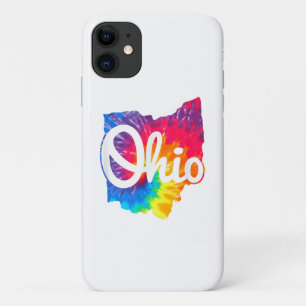 Capa Para iPhone 11 Eu Amo Meu Lar Ohio Script Tie Dye Ohio