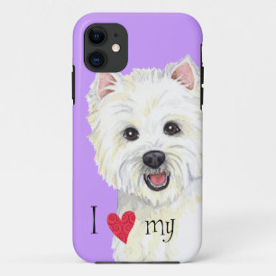 Capa Para iPhone 11 Eu amo meu Westie