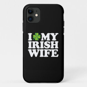 Capa Para iPhone 11 Eu Amo Minha Esposa Irlandesa Casal Engraçado Dia
