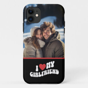 Capa Para iPhone 11 Eu Amo Minha Foto Personalizada Namorada