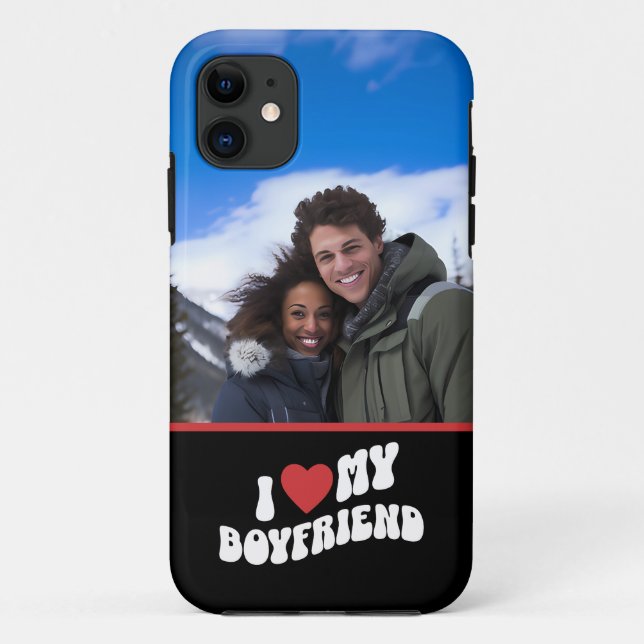 Capa Para iPhone 11 Eu Amo Minha Foto Personalizada Namorado (Verso)