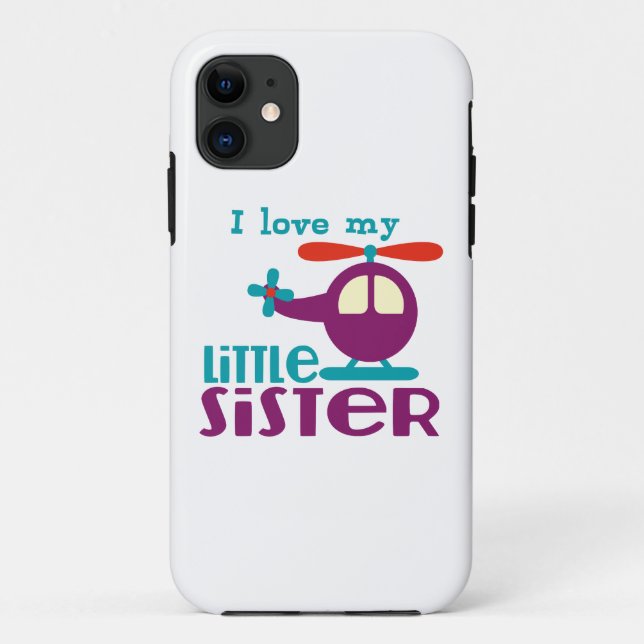 Capa Para iPhone 11 Eu amo minha irmãzinha (Verso)