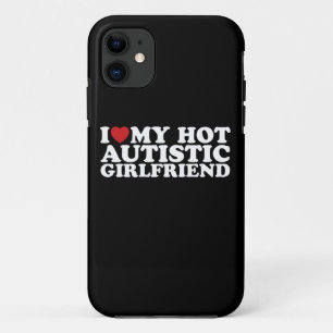 Capa Para iPhone 11 Eu Amo Minha Namorada Autista Gatinha GF Autismo C