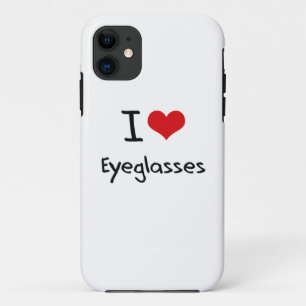 Capa Para iPhone 11 Eu amo óculos