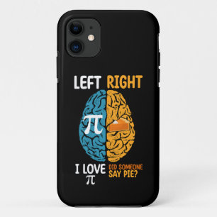 Capa Para iPhone 11 Eu Amo Pi Alguém Disse Torta Cérebro Esquerdo Dire