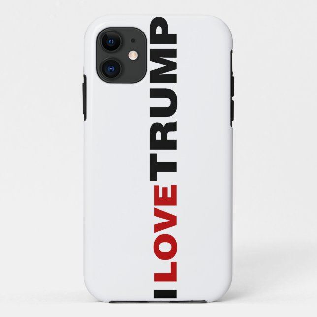 Capa Para iPhone 11 Eu Amo Trump (Verso)