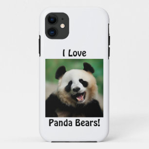 Capa Para iPhone 11 Eu Amo Ursos Panda